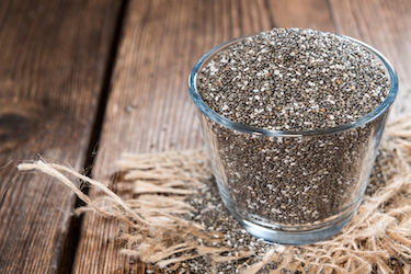 A bowl of chia seeds